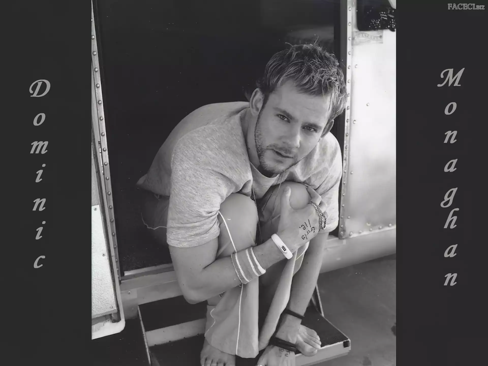 bródka, Dominic Monaghan, blond włosy