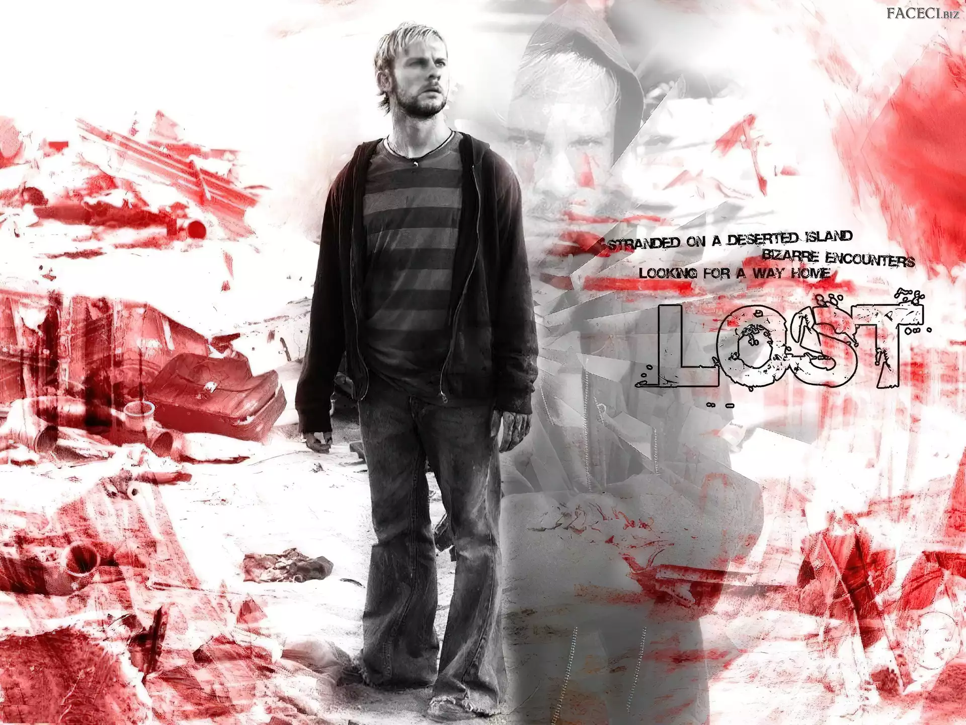 jeansy, Dominic Monaghan, bluza